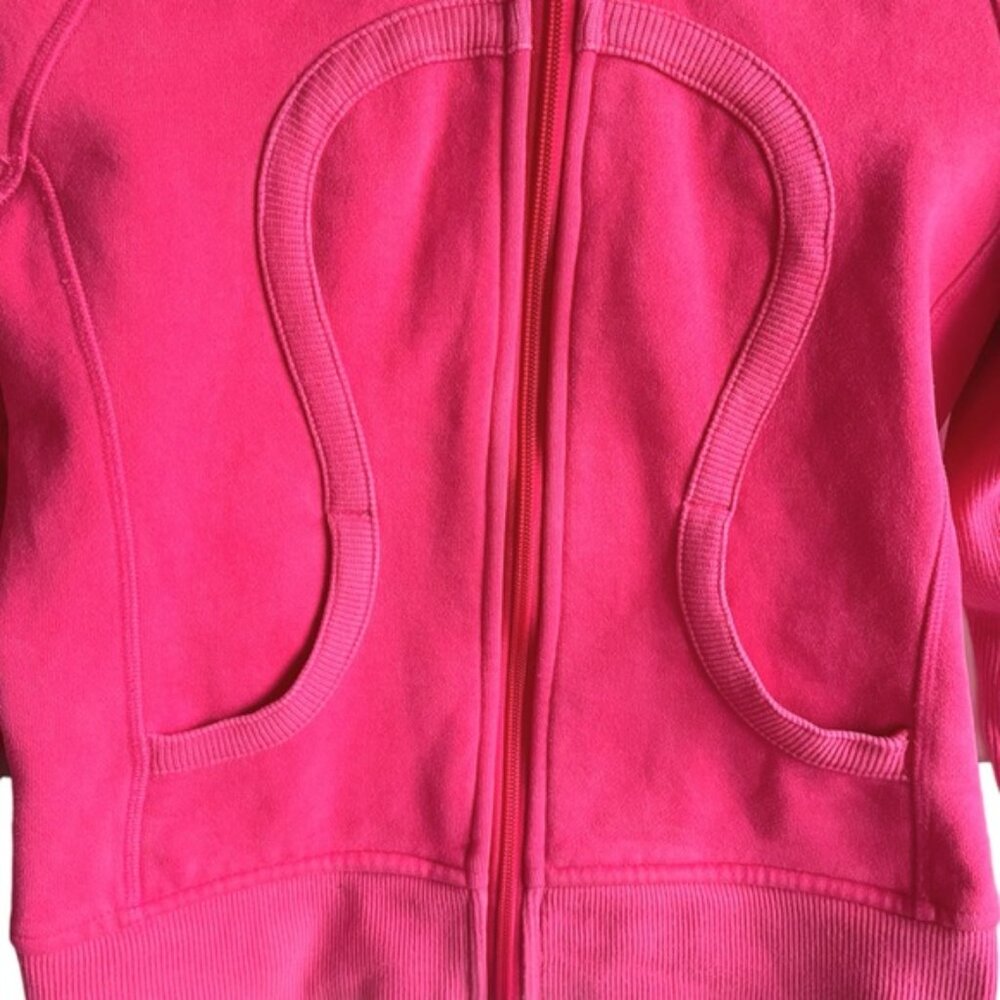 Lululemon Scuba Hoodie Size 2 Pink Raspberry Glo Light - Picture 6 of 13